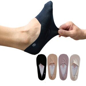 Invisible No Show Socks for Men & Women – Pack of 4 (Mix-Black, Cream, Beige, Ma
